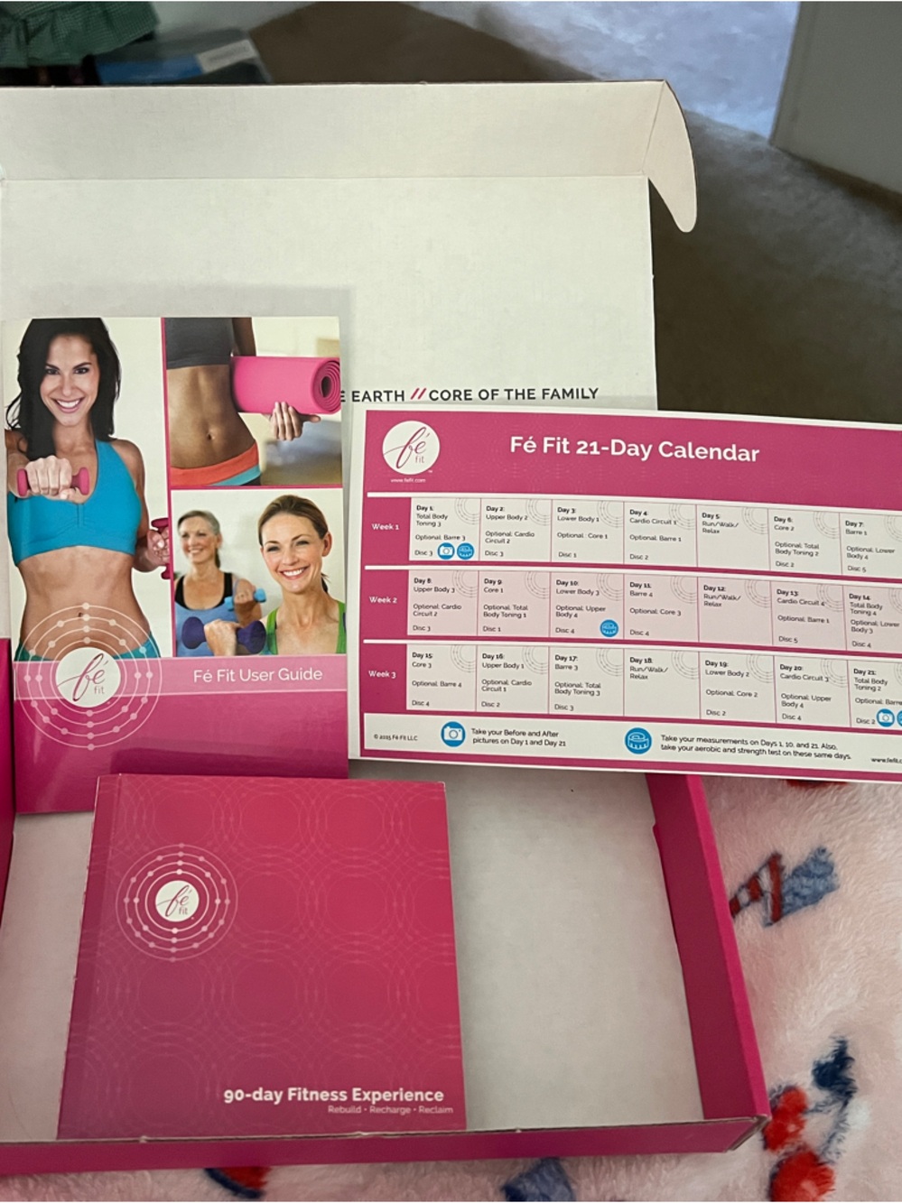 Fé Fit Pink Fitness Program Kit with Workout Guide